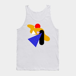 Abstract Composition II White Tank Top